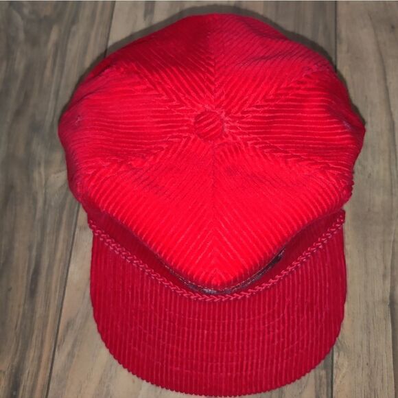 Vintage Atlanta Falcons Red Corduroy Hat Zipper Back by AmaPro - Picture 2 of 8